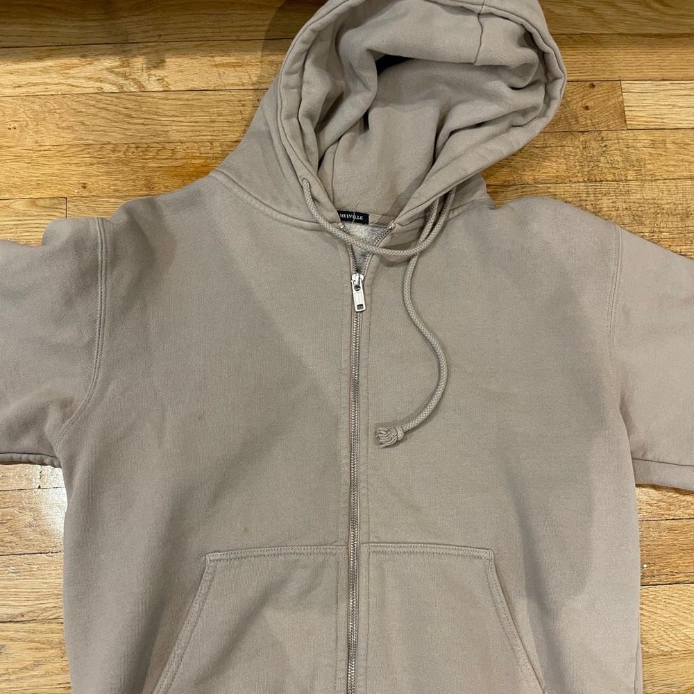 Tan zip hoodie